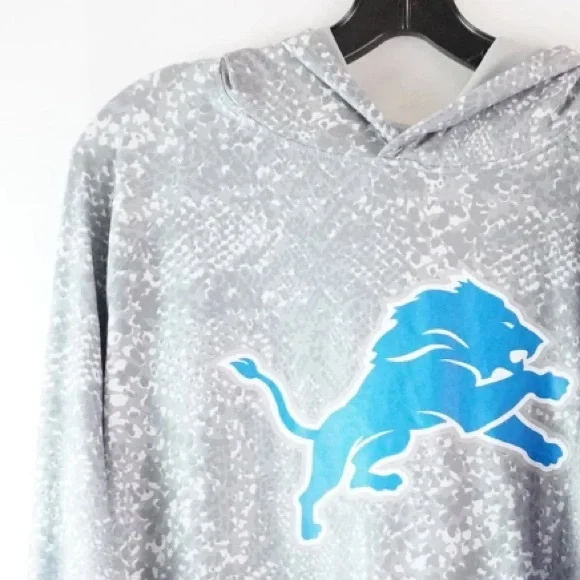 NWT [Zubaz] Detroit Lions NFL Lightweight Performance Pullover Grey Mens Large - Picture 5 of 8